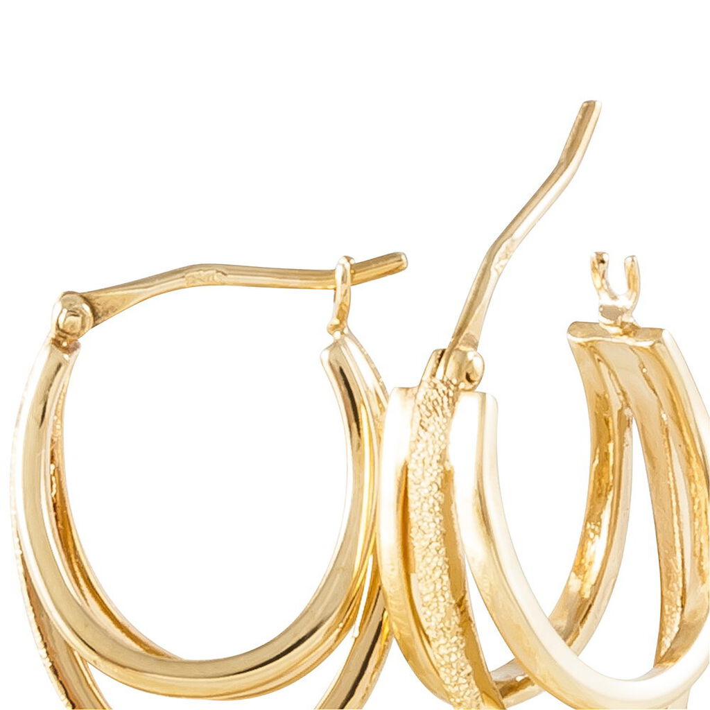 Cr&eacute;oles Clarette Plaqu&eacute; Or Jaune - Boucles d'oreilles cr&eacute;oles Femme | Histoire d&rsquo;Or