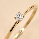 Bague Solitaire One Or Jaune Diamant - Bagues solitaires Femme | Histoire d&rsquo;Or