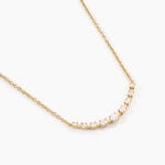 Collier Geralda Argent Dor&eacute; A L'Or 750/1000 Oxyde De Zirconium - Bijoux avec pierres Femme | Histoire d&rsquo;Or