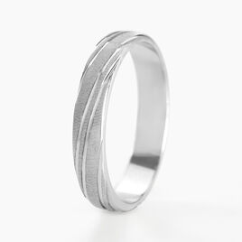 Alliance Ketly Ruban Plat Argent Blanc - Alliances Famille | Histoire d’Or
