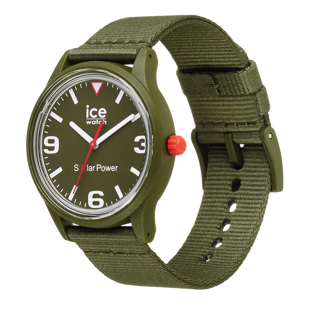 Montre Ice Watch Solar Power Kaki - Montres solaires Famille | Histoire d&rsquo;Or