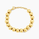 Bracelet Perles Solaires Acier Jaune - Bracelets cha&icirc;ne Femme | Histoire d&rsquo;Or