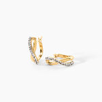 Cr&eacute;oles Ursella Or Jaune Strass - Boucles d'oreilles cr&eacute;oles Femme | Histoire d&rsquo;Or