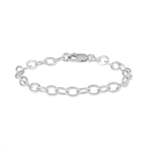 Bracelet Carola Maille Jaseron Argent Blanc - Bracelets chaîne Femme | Histoire d’Or