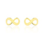 Boucles D'oreilles Puces Annie-francoise Infini Or Jaune - Clous d'oreilles Femme | Histoire d&rsquo;Or