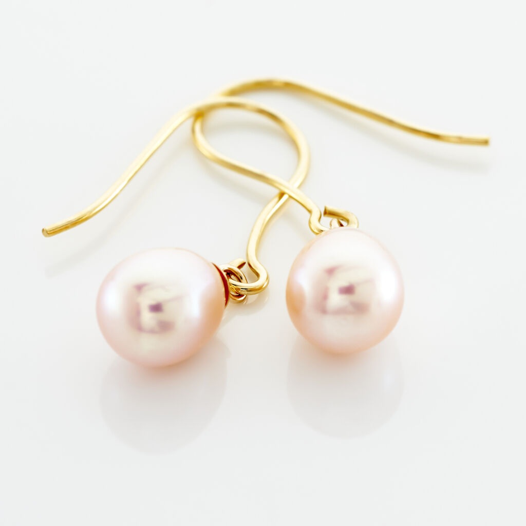 Boucles D'oreilles Pendantes Baroque Or Jaune Perles De Culture - Boucles d'oreilles pendantes Femme | Histoire d’Or