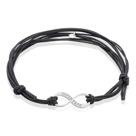 Bracelet Kwesi Argent Blanc - Bracelets cordon Homme | Histoire d&rsquo;Or