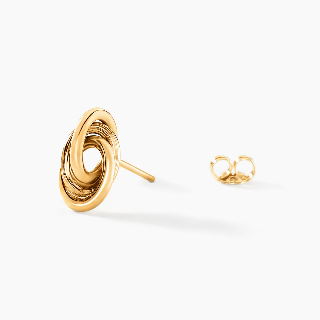 Boucles D'oreilles Puces Ninel Or Jaune - Clous d'oreilles Femme | Histoire d’Or