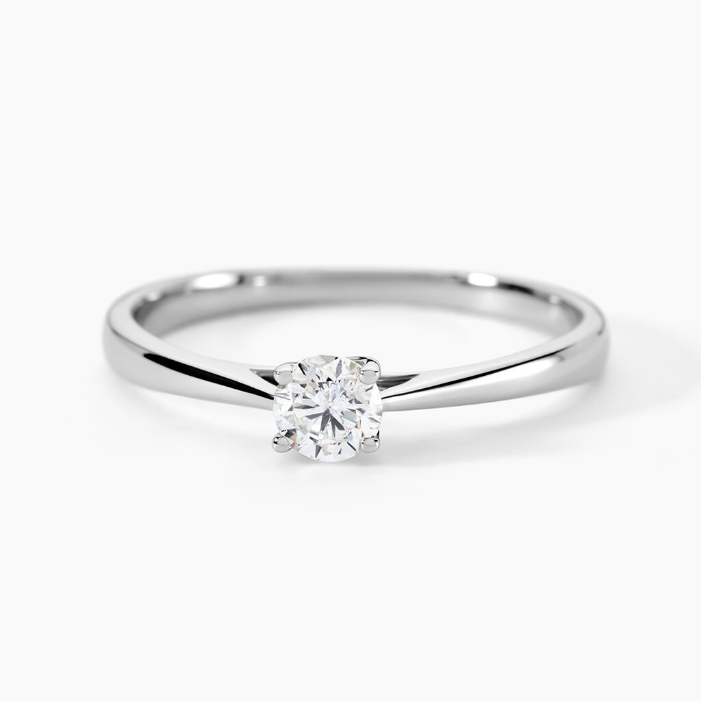 Bague Solitaire One Platine Blanc Diamant - Bagues solitaires Femme | Histoire d&rsquo;Or