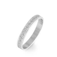 Alliance Laura Ruban Plat Or Blanc