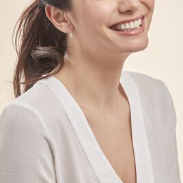 Boucles D'oreilles Pendantes Gulbeyaz Or Jaune Oxyde De Zirconium - Boucles d'oreilles pendantes Femme | Histoire d’Or
