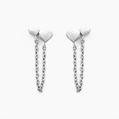 Boucles D'oreilles Pendantes Te Amo Argent Blanc - Boucles d'oreilles fantaisie Femme | Histoire d’Or