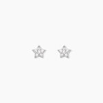 Boucles D'oreilles Puces Ziya Argent Blanc Oxyde De Zirconium - Boucles d'oreilles fantaisie Femme | Histoire d&rsquo;Or
