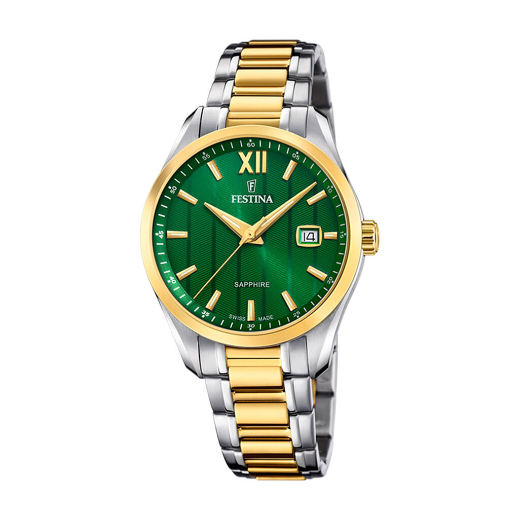 Montre Festina Swiss Made Vert - Montres suisses Homme | Histoire d’Or