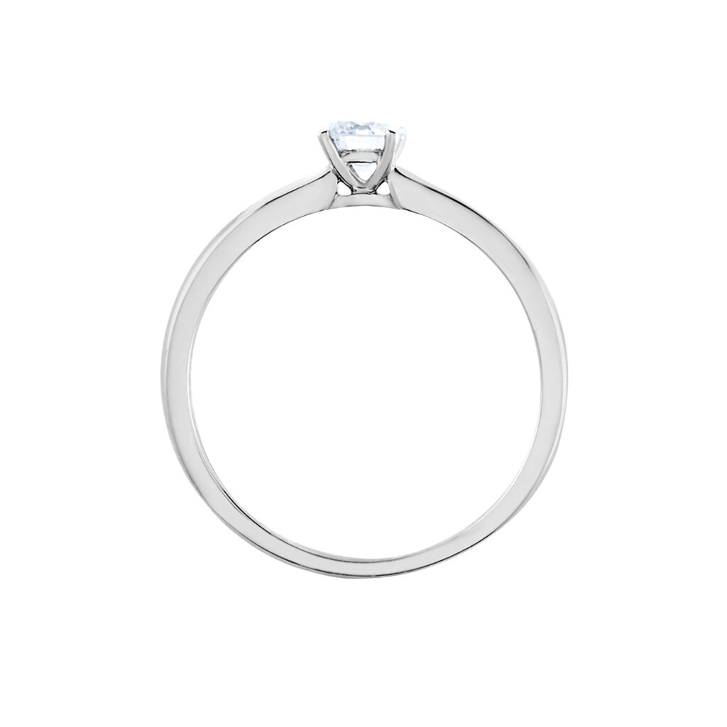 Bague Solitaire Flora Or Blanc Diamant - Bagues solitaires Femme | Histoire d’Or
