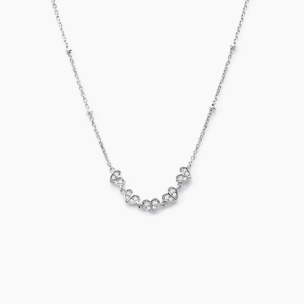 Collier Declaration Argent Blanc Oxyde De Zirconium - Colliers fantaisie Femme | Histoire d’Or