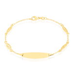 Bracelet Identit&eacute; Eudoxie Maille Filigrane Or Jaune - Bracelets Communion Enfant | Histoire d&rsquo;Or