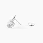 Boucles D'oreilles Puces Indian Drop Argent Blanc Oxyde De Zirconium - Boucles d'oreilles fantaisie Femme | Histoire d&rsquo;Or