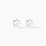 Boucles D'oreilles Puces Or Jaune Katherina Oxyde De Zirconium - Clous d'oreilles Femme | Histoire d&rsquo;Or