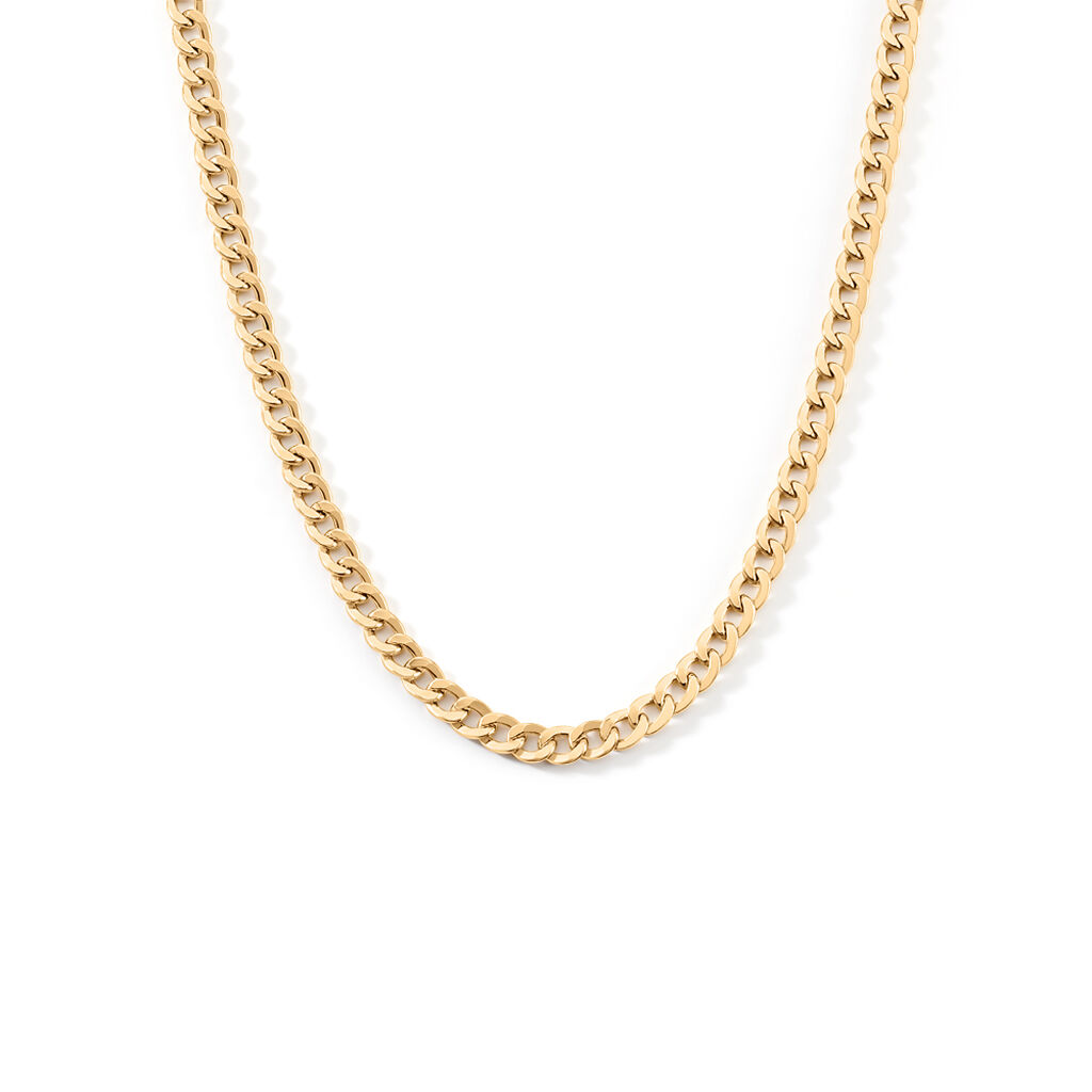 Collier Iris Or Jaune Maille Gourmette - Chaines Homme | Histoire d&rsquo;Or