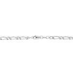 Cha&icirc;ne Anilo Maille Altern&eacute;e Argent Blanc - Chaines Homme | Histoire d&rsquo;Or