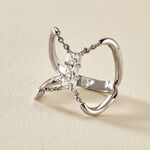 Bague Nexus Argent Blanc Oxyde De Zirconium - Bagues avec pierre Femme | Histoire d&rsquo;Or