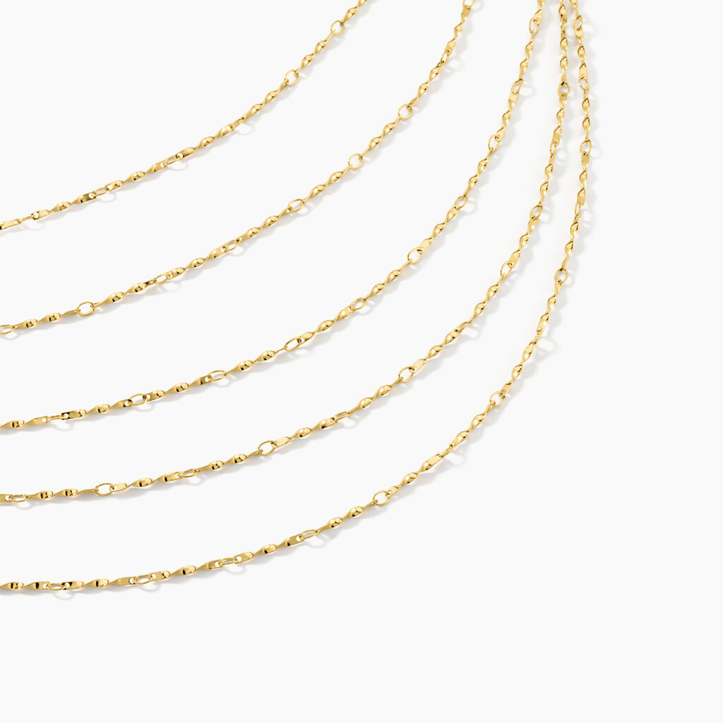 Collier Golden Liana Acier Jaune - Colliers fantaisie Femme | Histoire d’Or