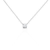 Collier Collection Aphrodite Or Blanc Diamant Synthetique