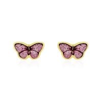 Boucles D'oreilles Puces Sulivia Papillon Or Jaune