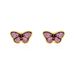 Boucles D'oreilles Puces Sulivia Papillon Or Jaune - Clous d'oreilles Enfant | Histoire d’Or