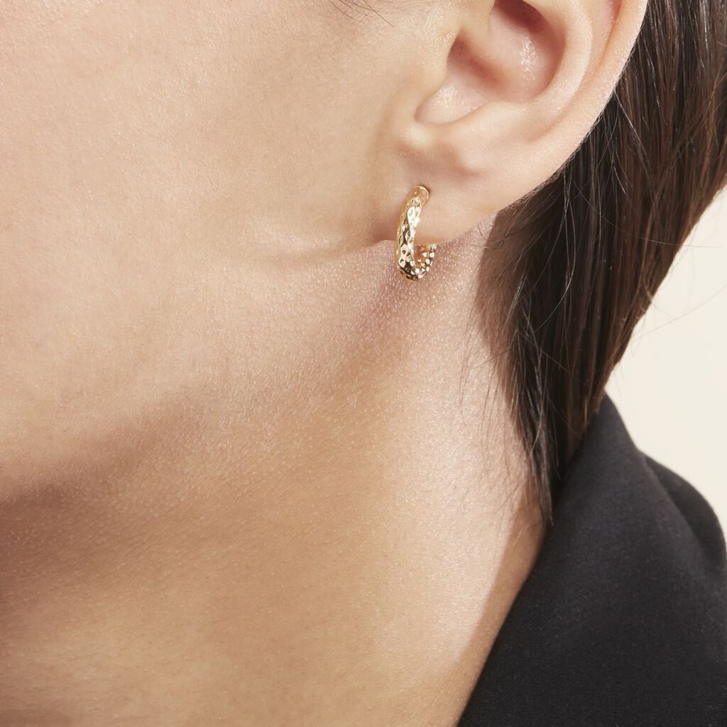 Créoles Udara Or Jaune - Boucles d'oreilles créoles Femme | Histoire d’Or