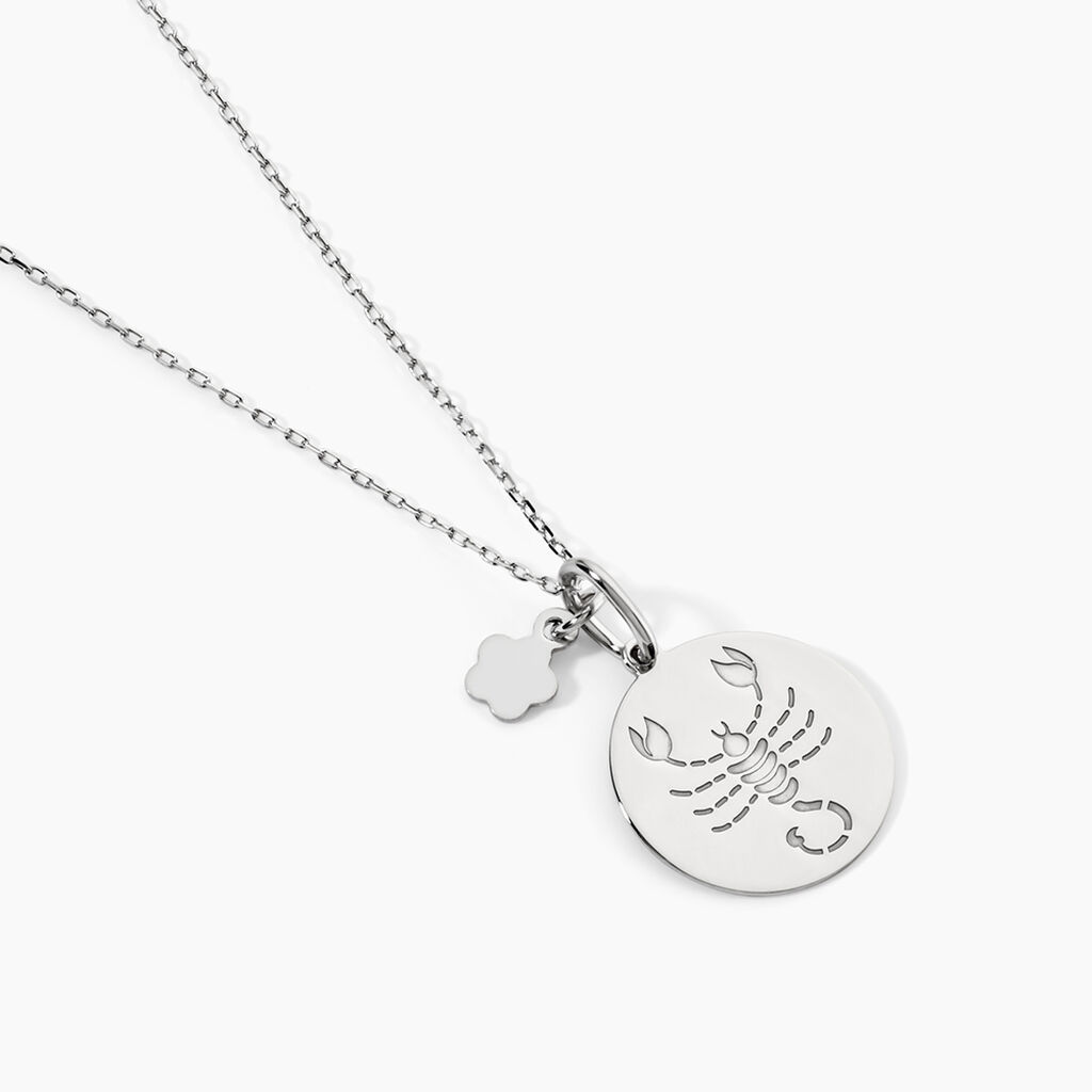 Pendentif Zodiaque Rond Argent Blanc - Pendentifs Zodiaque Famille | Histoire d&rsquo;Or