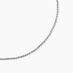 Collier Cacilda Maille Corde Argent Blanc - Chaines Femme | Histoire d&rsquo;Or
