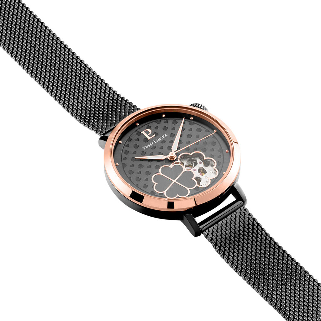 Montre Pierre Lannier Esperance Noir - F&ecirc;te des m&egrave;res Femme | Histoire d&rsquo;Or