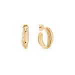 Cr&eacute;oles Marceline Rondes Plaqu&eacute; Or Jaune Oxyde De Zirconium - Boucles d'oreilles cr&eacute;oles Femme | Histoire d&rsquo;Or