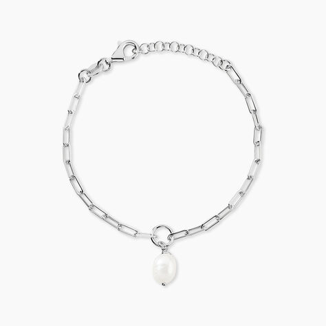 Bracelet Perla Argent Blanc Perle De Culture - Bracelets Femme | Histoire d&rsquo;Or