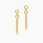 Boucles D'Oreilles Pendantes Ebonie Acier Jaune - Boucles d'oreilles pendantes Femme | Histoire d&rsquo;Or