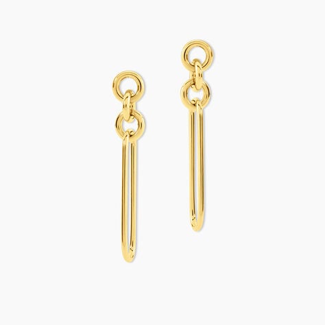 Boucles D'Oreilles Pendantes Ebonie Acier Jaune - Boucles d'oreilles pendantes Femme | Histoire d&rsquo;Or