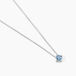 Collier Solitaire Argent Blanc Rio Santa Teresa Oxyde De Zirconium - Colliers fantaisie Femme | Histoire d&rsquo;Or