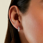 Creoles Rio Argent Blanc Oxyde De Zirconium - Boucles d'oreilles cr&eacute;oles Femme | Histoire d&rsquo;Or