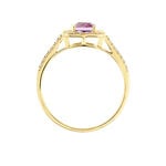 Bague Adrienna Or Jaune Am&eacute;thyste Oxyde De Zirconium - Bagues solitaires Femme | Histoire d&rsquo;Or