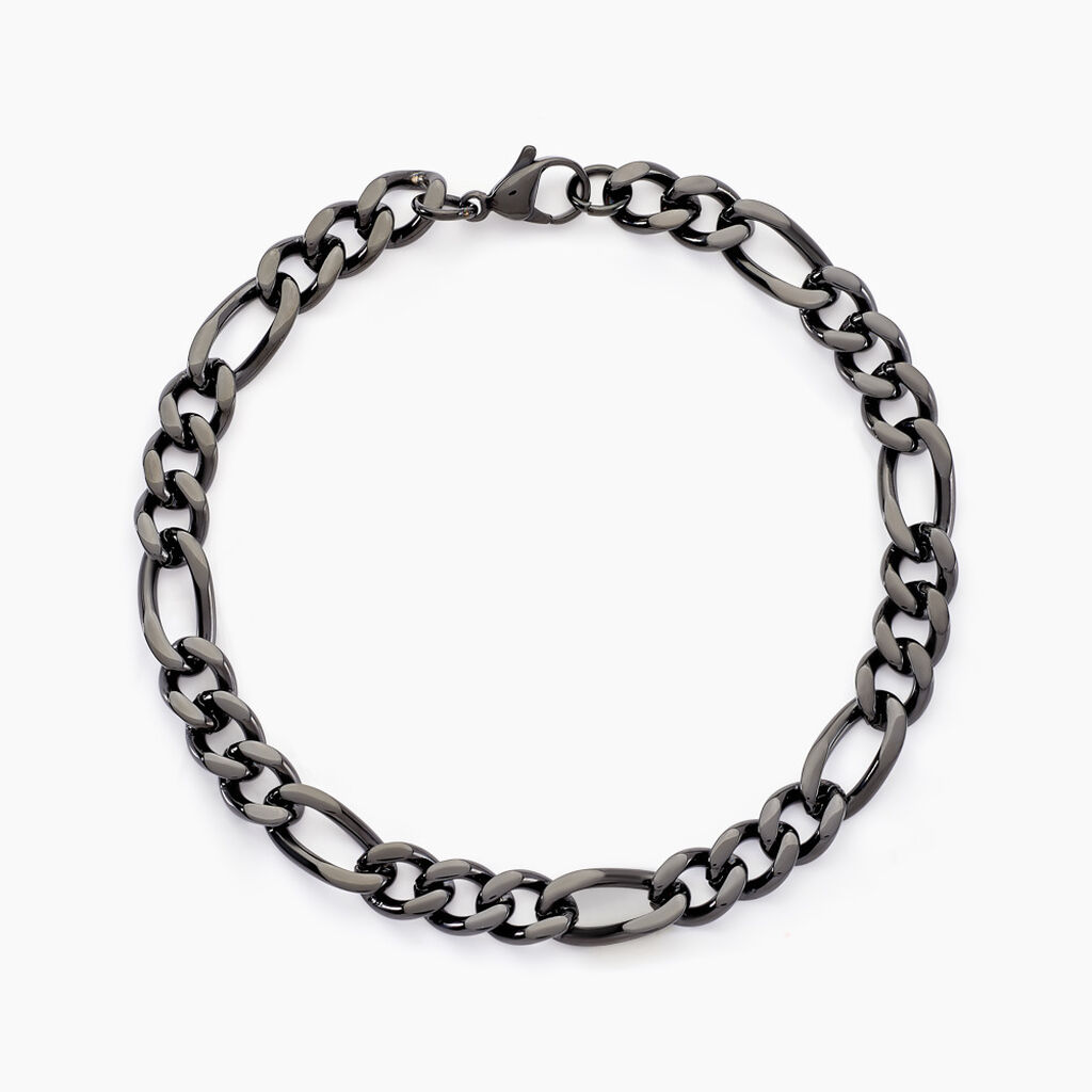 Bracelet Virgil Acier Noir - Bracelets chaîne Homme | Histoire d’Or