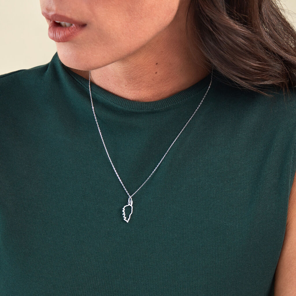 Pendentif Corsica Or Blanc - Pendentifs Famille | Histoire d’Or