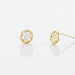 Boucles D'oreilles Puces Pastille Serti Clos Or Jaune Oxyde - Clous d'oreilles Femme | Histoire d’Or