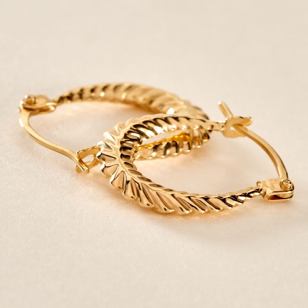 Créoles Mihaita Or Jaune - Boucles d'oreilles créoles Femme | Histoire d’Or