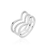 Bague Irina Argent Blanc Oxyde De Zirconium - Bagues avec pierre Femme | Histoire d&rsquo;Or