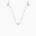 Collier Petit Coeur Argent Blanc Oxyde De Zirconium - F&ecirc;te des m&egrave;res Femme | Histoire d&rsquo;Or