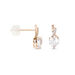 Boucles D'oreilles Puces Or Rose Clothilde Quartz - Boucles d'Oreilles Coeur Femme | Histoire d’Or