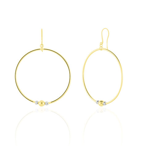 Cr&eacute;oles Rosa Billes Diamantees Or Jaune - Boucles d'oreilles cr&eacute;oles Femme | Histoire d&rsquo;Or