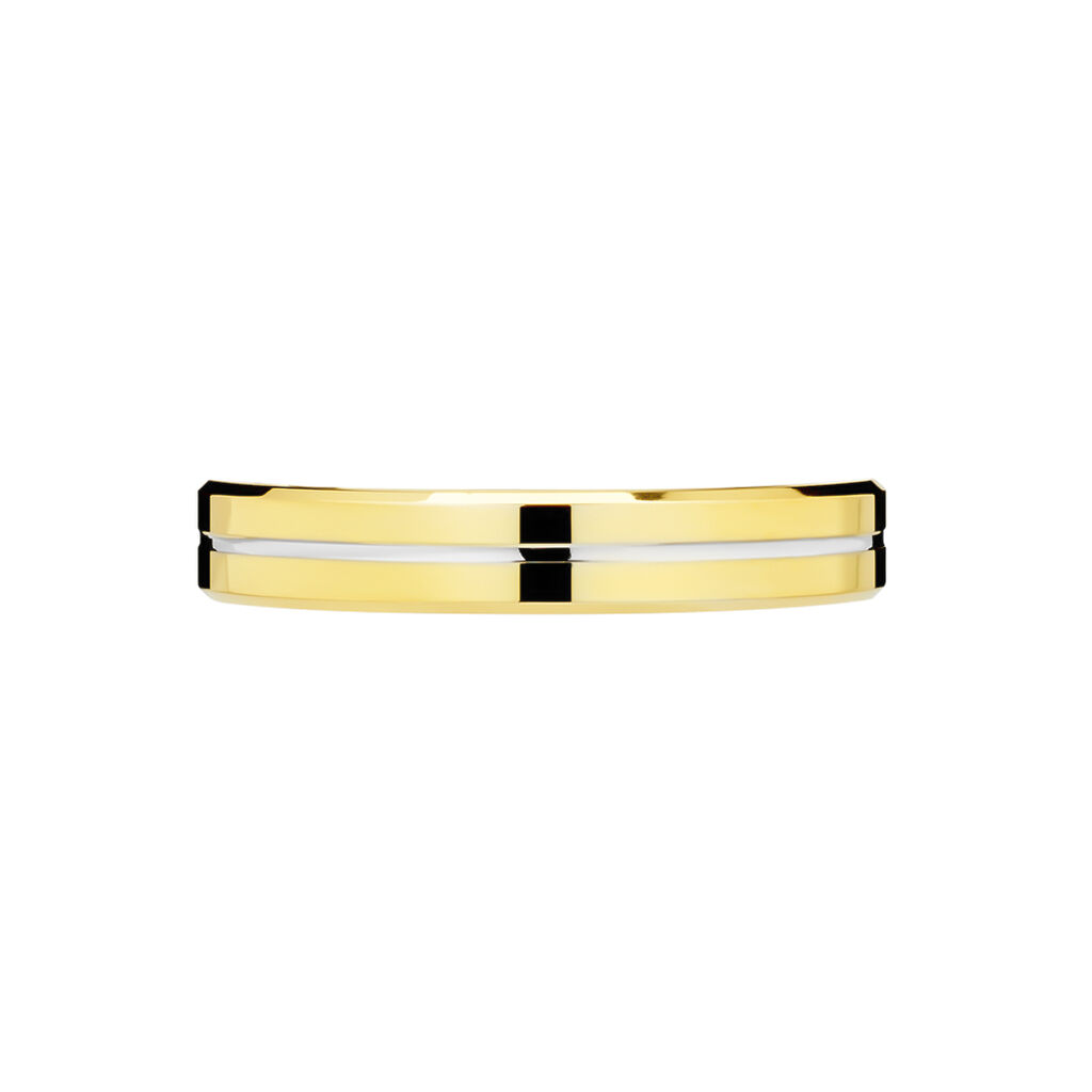 Alliance Liseret Ruban Plat Or Bicolore - Alliances Unisex | Histoire d&rsquo;Or